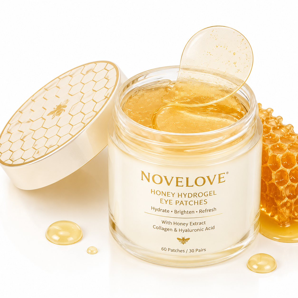 NOVELOVE®Collagen Honey Hydrogel Eye Patches