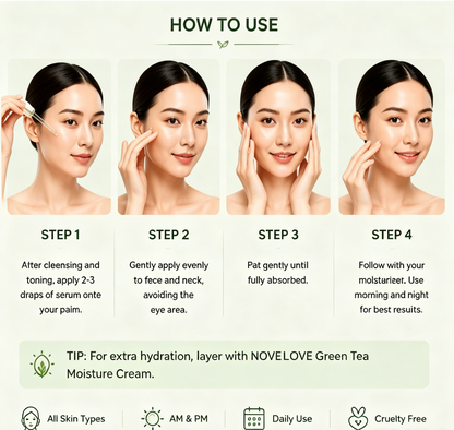 NOVELOVE® Green Tea Hydration Sleeping Serum