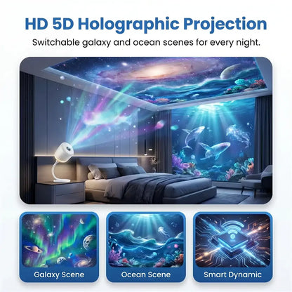 Billhol® 🆕 NEXT-GEN SMART PROJECTION HD Smart Dynamic 5D Holographic Night Light Projector