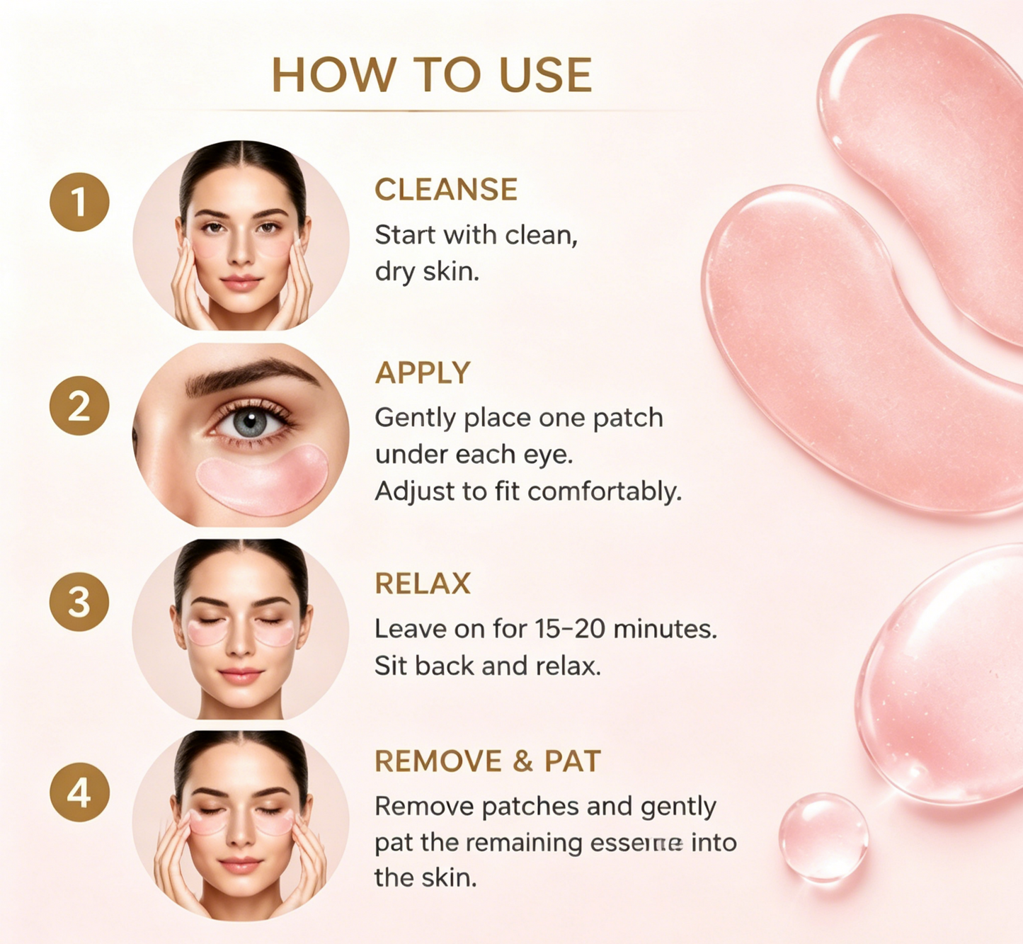 NOVELOVE®Biodegradable Hydrogel Eye Patches