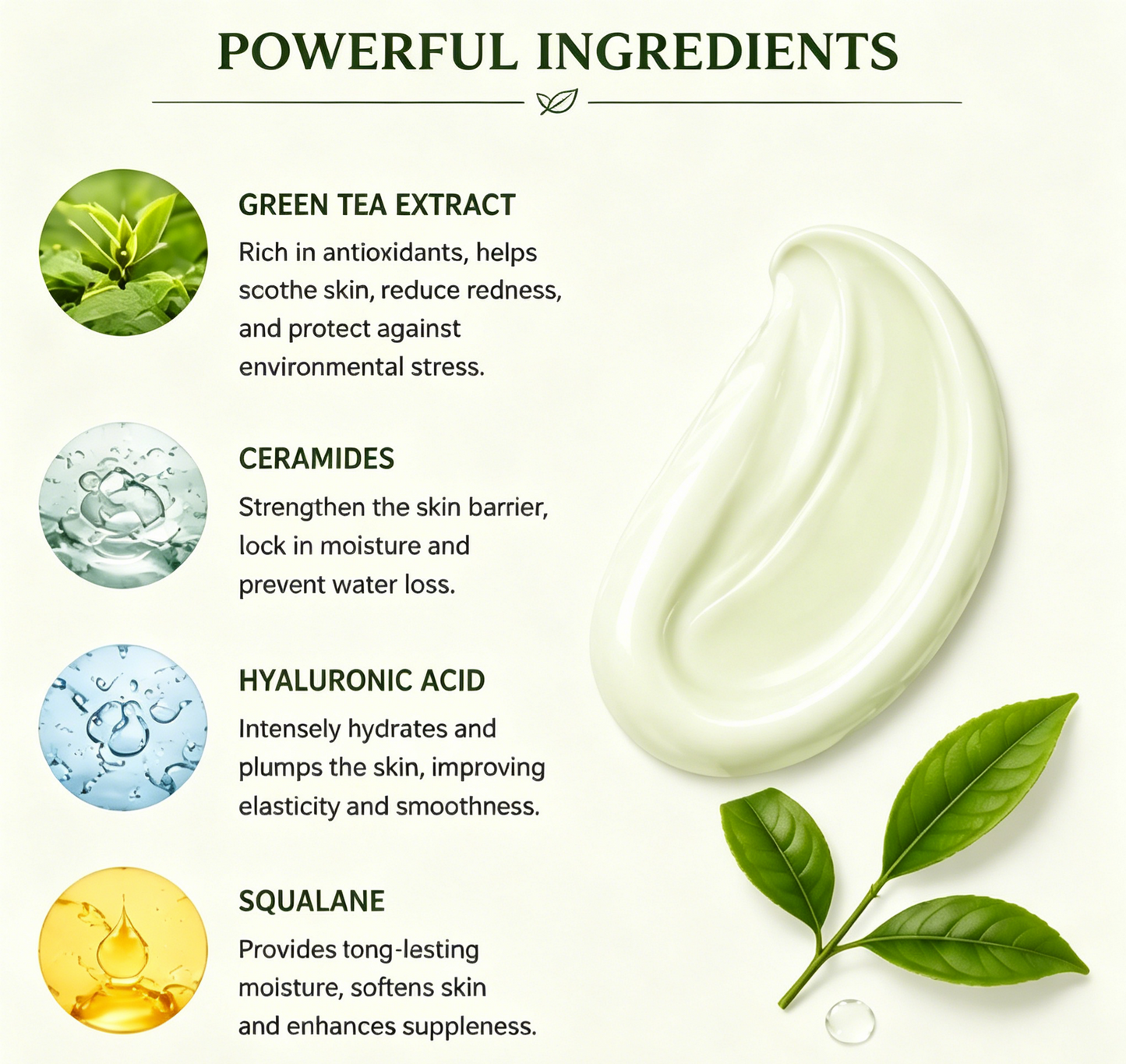 NOVELOVE® Green Tea Hydration Sleeping Cream